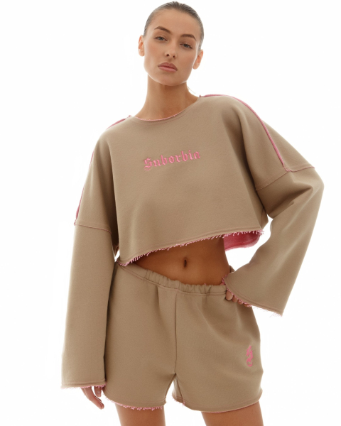 Костюм DOUBLE TROUBLE со свитшотом Suborbia, цвет: Beige-pink  |новая коллекция купить онлайн