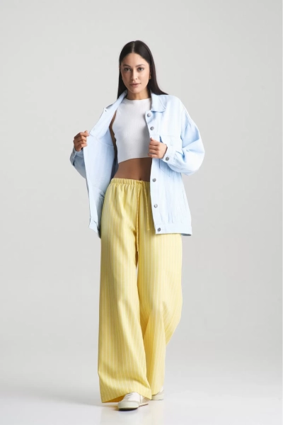 Брюки на шнурке в широкую полоску Yellow Erist store, цвет: Желтый НФ-00002454 |новая коллекция купить онлайн