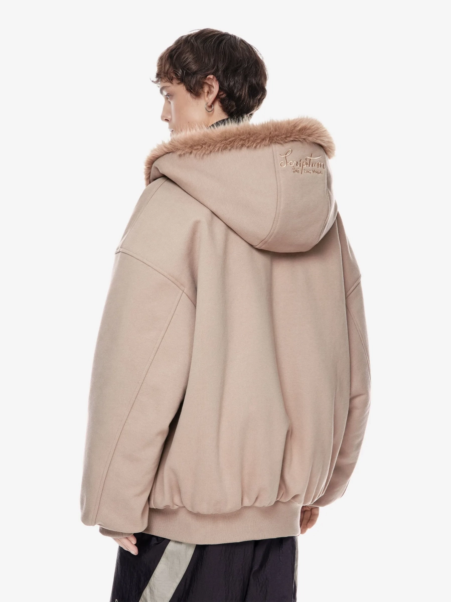 Бомбер хлопковый с меховой отделкой p.p.s., цвет: коричневый, 1018.000.00.00.638 купить онлайн