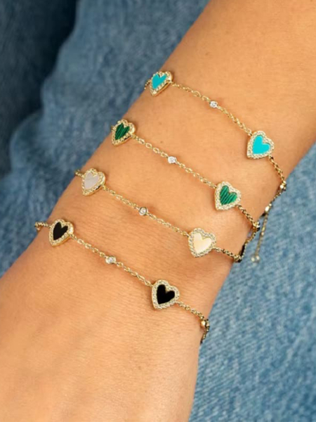Браслет Hearts Xoxo white ÁMOXY b0408 купить онлайн