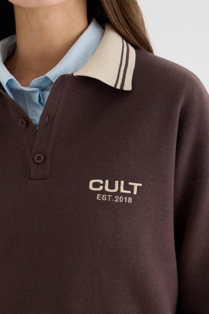 Поло Base CULT, цвет: коричневый,  купить онлайн