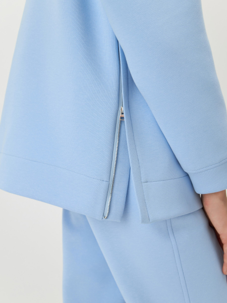 Свитшот из неофутера Conso, цвет: голубой, SW 260419 - голубой купить онлайн