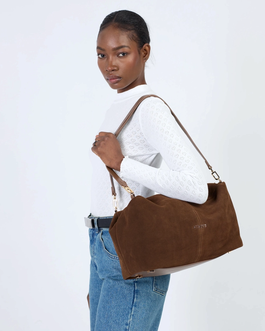 Сумка замшевая TOTE BAG BROWN