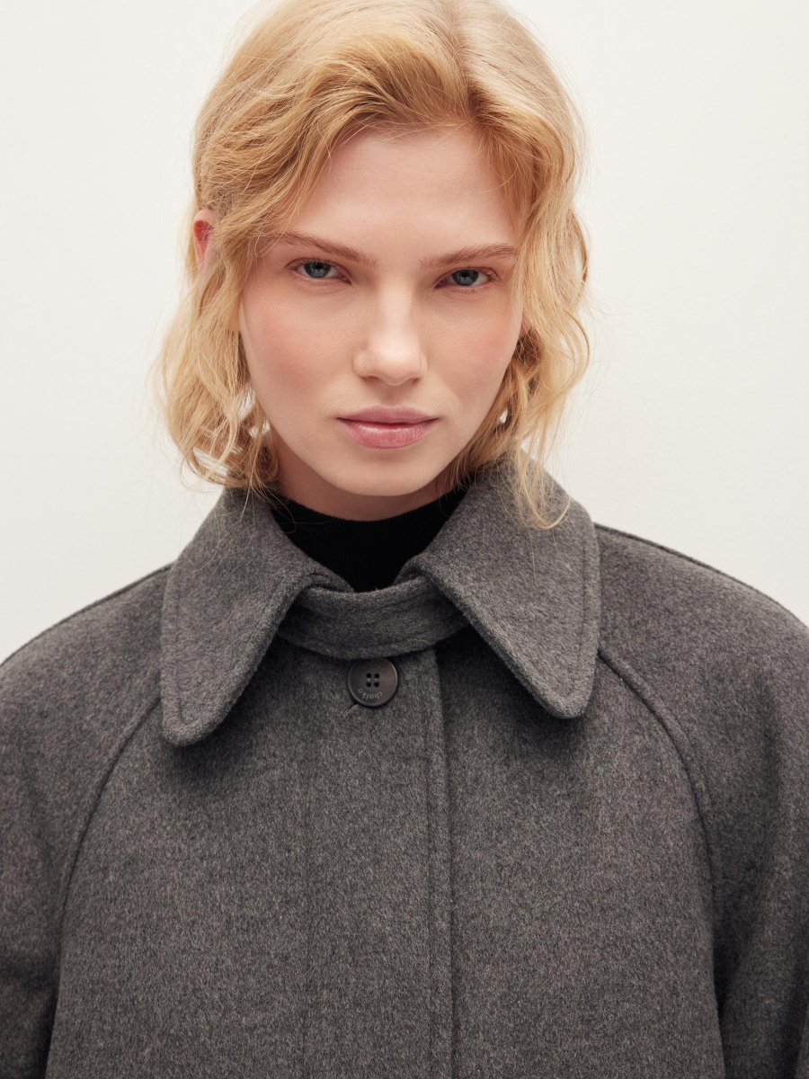 Пальто реглан из шерсти Chaika, цвет: графитовый, AW25CO01-14 купить онлайн