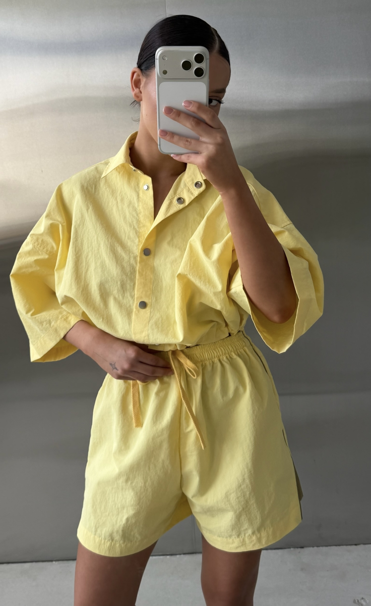 Рубашка плащевая на кулисе Label .B, цвет: Светло-желтый, Tp.06.3.01LY купить онлайн