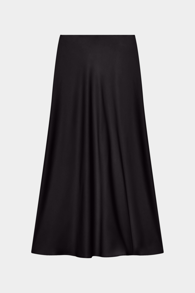 Юбка миди из атласа REFERT, цвет: Черный, 07-2541/1-2511 купить онлайн