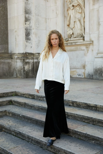 Юбка Amely (бархат) Marou, цвет: Черный, Mar2_2603 купить онлайн