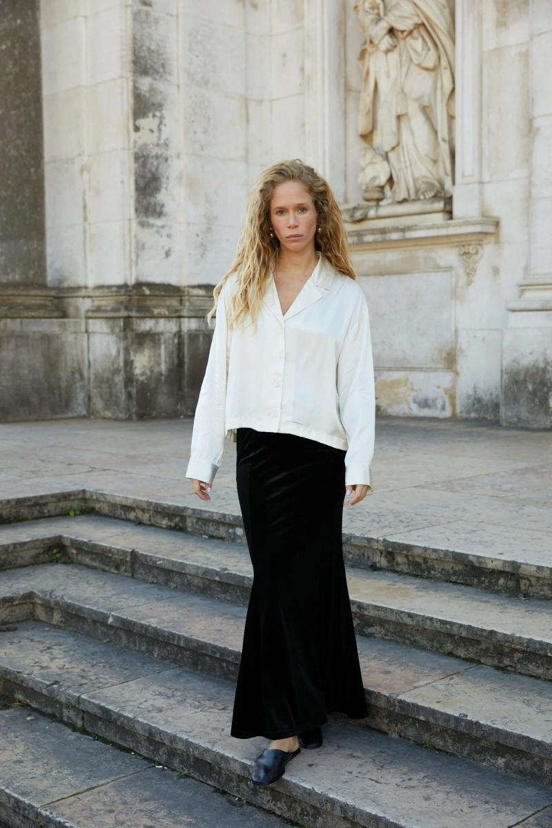 Юбка Amely (бархат) Marou, цвет: Черный, Mar2_2603 купить онлайн