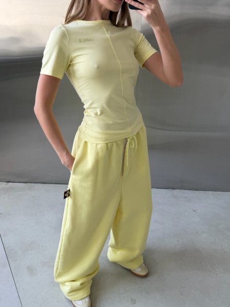 Брюки с гульфиком Label .B, цвет: Светло-желтый, Pt.11.4.3214LY купить онлайн