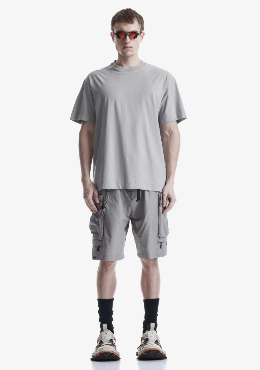 Футболка с рукописным тональным логотипом KRAKATAU, цвет: Светло-серый, Tm141-3 купить онлайн