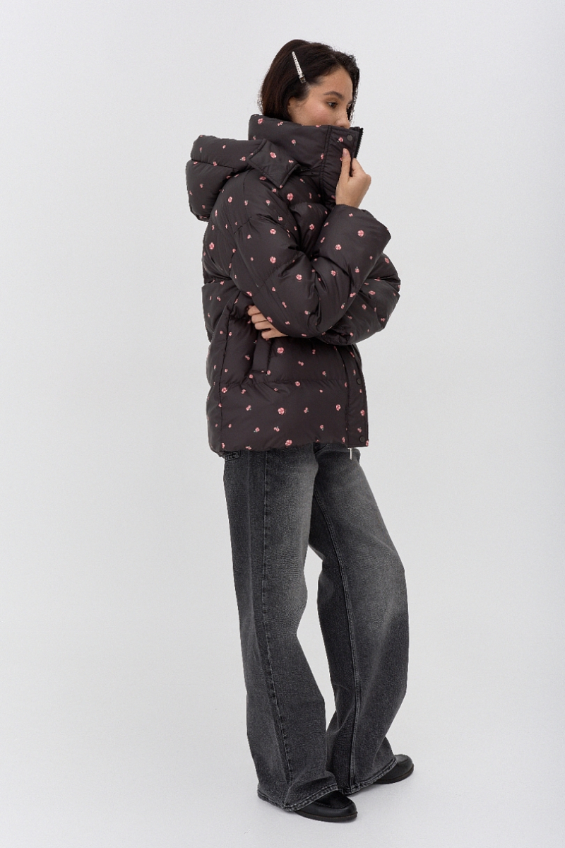 Пуховик Zefyr dark chocolate Ricoco, цвет: горький шоколад, 4092/3 купить онлайн