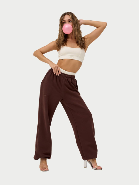 Брюки с застёжкой утепленные ONSI, цвет: chocolate,  купить онлайн