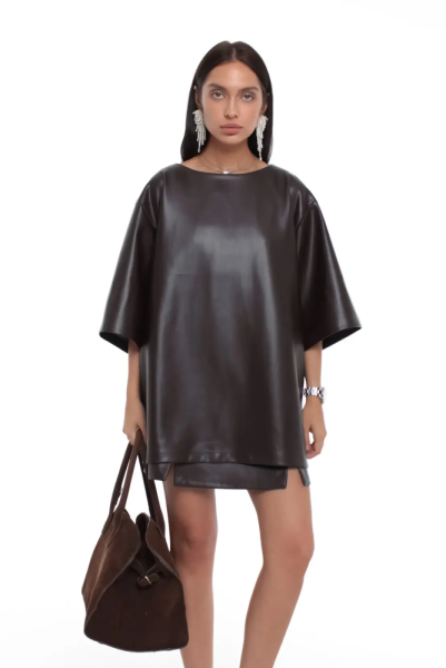 Футболка из экокожи