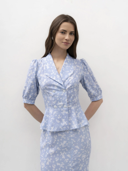 Блуза в цветочный принт