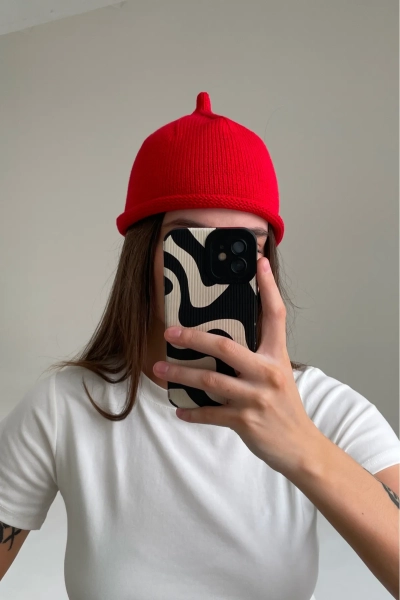 Шапка желудь из хлопка Erist store, цвет: красный НФ-00003335 купить онлайн