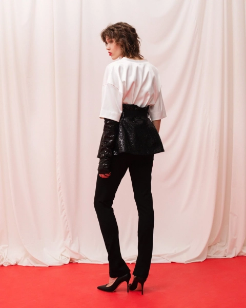 Баска с пайетками Anmuse, цвет: Черный BL23W64-BLС купить онлайн