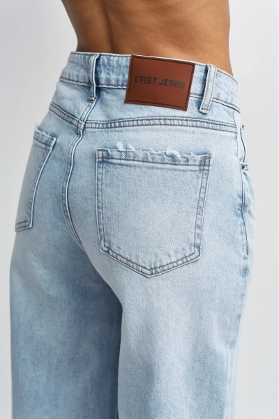 Джинсы прямые Erist store, цвет: голубой, НФ-00003369 купить онлайн