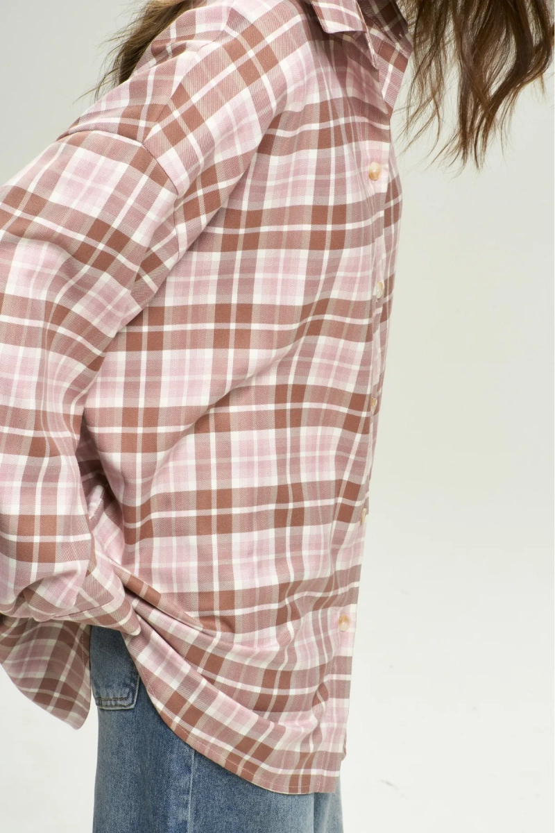 Рубашка в клетку Pink&Brown