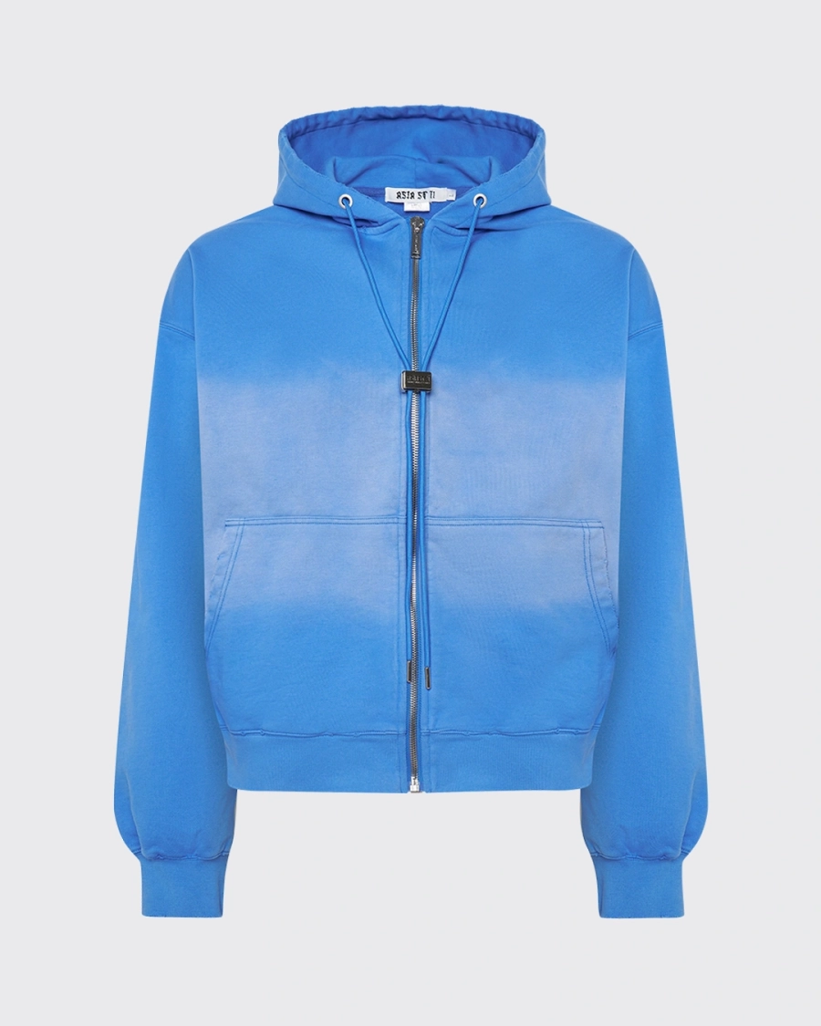 Худи укороченный с градиентом ASIA ST 71, цвет: голубой,  купить онлайн