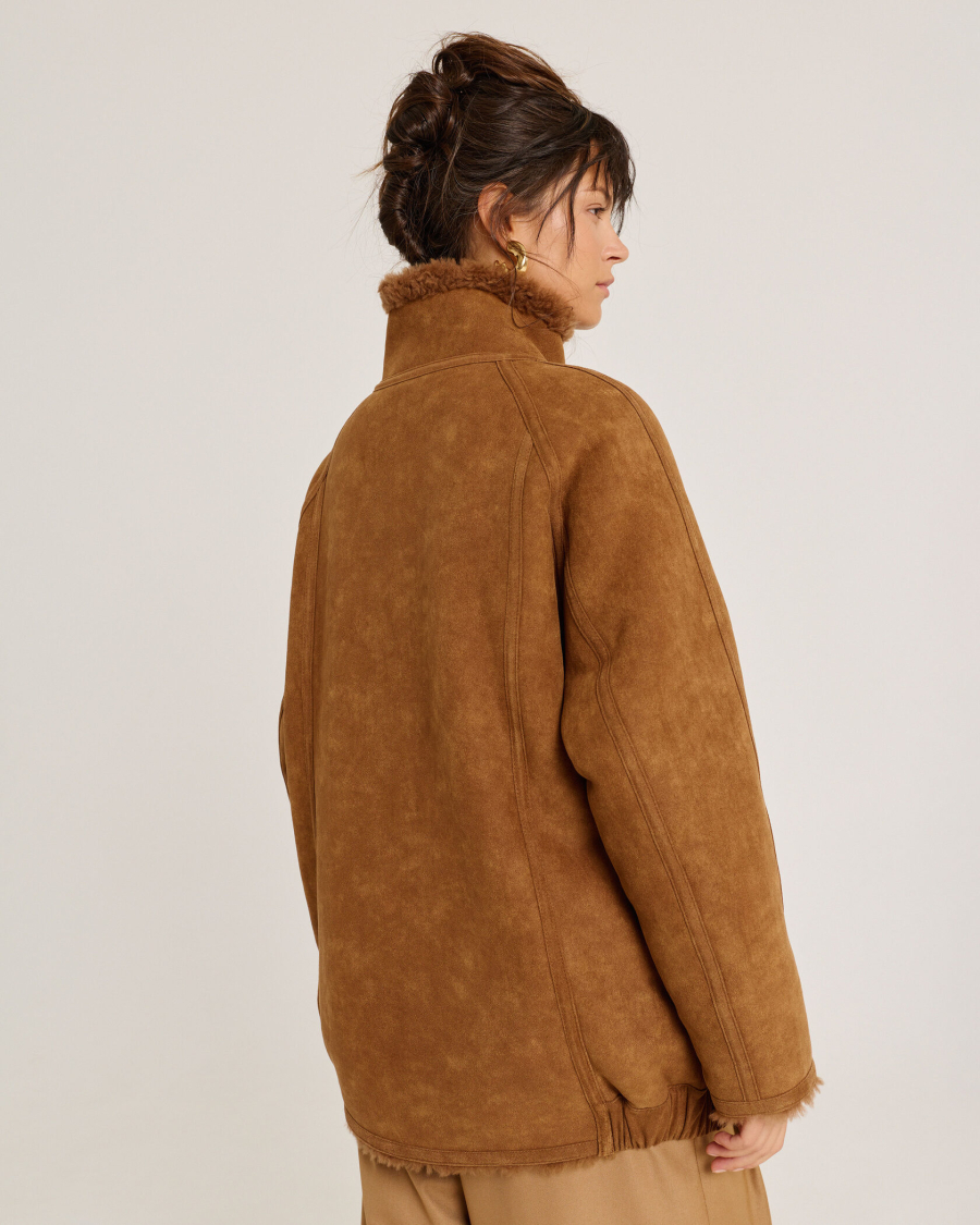 Бомбер из мериноса BROWN Anmuse, цвет: коричневый, 1525AZ BROWN купить онлайн