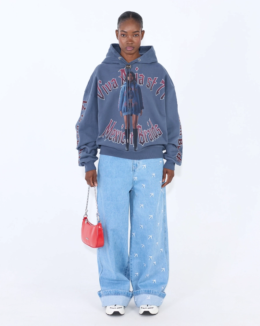 Худи MEXICAN BRAIDS PARIS BLUE ASIA ST 71, цвет: синий, Ast71.hood-braid-blue купить онлайн