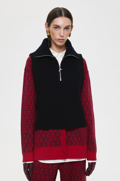 Манишка шерстяная на молнии