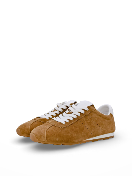 Кеды из натуральной замши GRANDERA, цвет: коричневый  купить онлайн