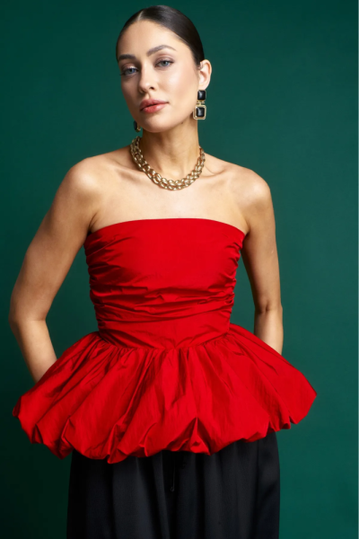 Топ-корсет с баской Red