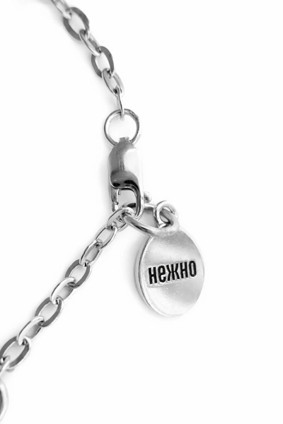 Серебряный браслет на цепочке «К себе нежно» с горным хрусталем SBLESKOM, цвет: серебро, 12255 купить онлайн