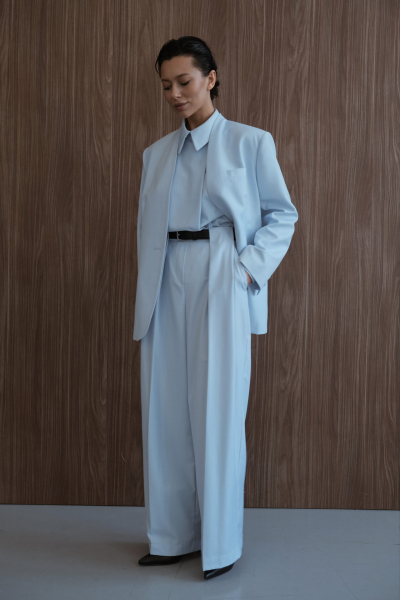 Рубашка со складкой "Чистота" Мини, цвет: голубой, НФ-00000510 купить онлайн