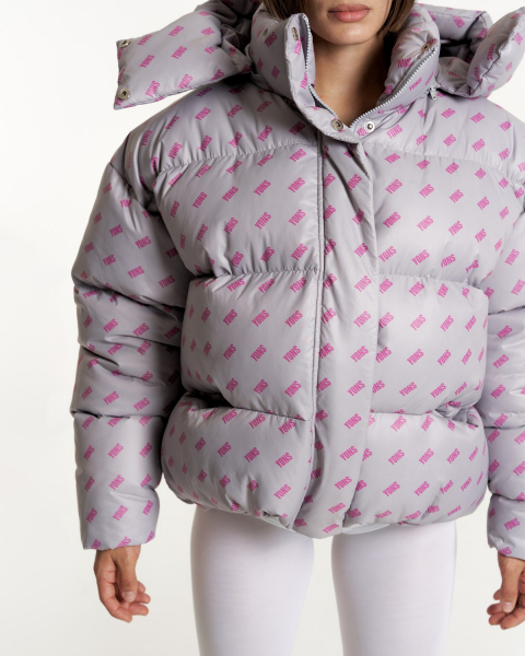 Пуховик PUFFER Y1 YONS ME LIGHT GREY YONS, цвет: Светло-серый,  со скидкой купить онлайн