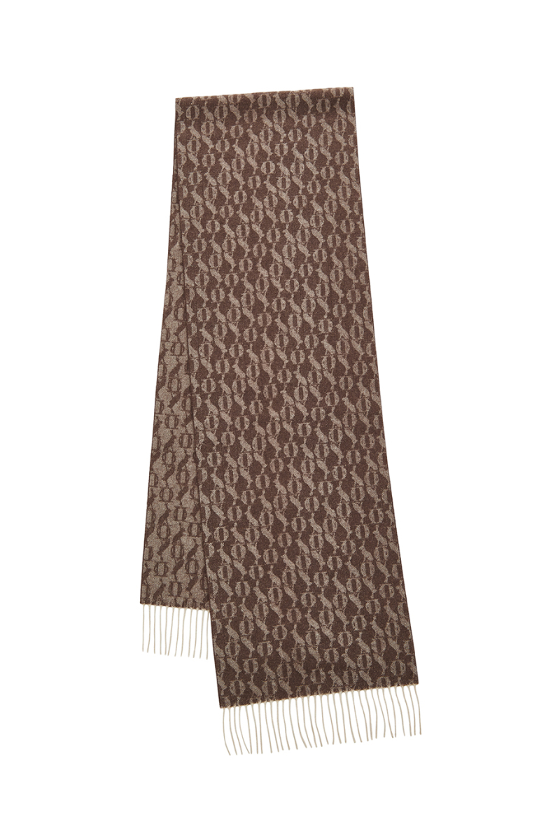 Шарф шерстяной с лого-паттерном