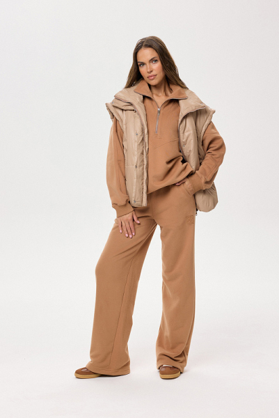 Палаццо с бархатистым эффектом ABDA, цвет: карамель, 332509101440 купить онлайн