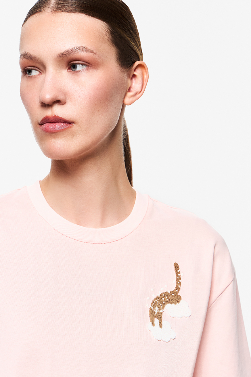 Хлопковая футболка DREAMS BY ALENA AKHMADULLINA, цвет: розовый, 225103120404248/410000 купить онлайн