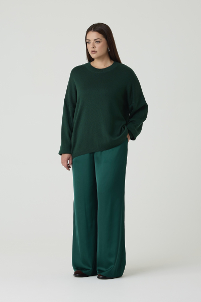 Джемпер вязаный с круглым вырезом 4forms, цвет: изумруд, 000019810 купить онлайн