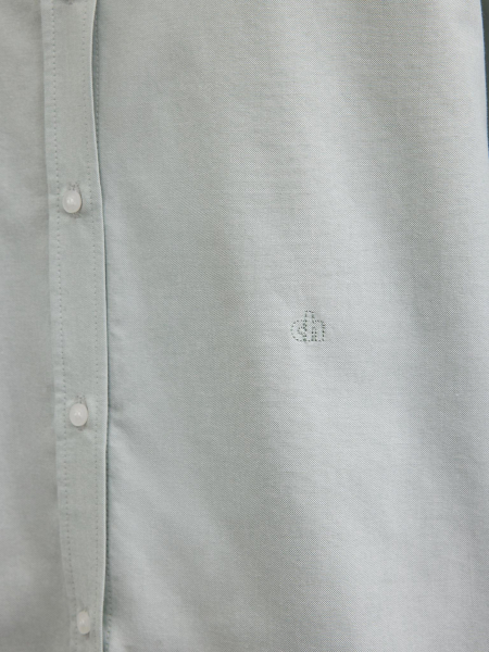 Рубашка однотонная с вышивкой Chaika, цвет: мятный, SS26BL04-82 купить онлайн