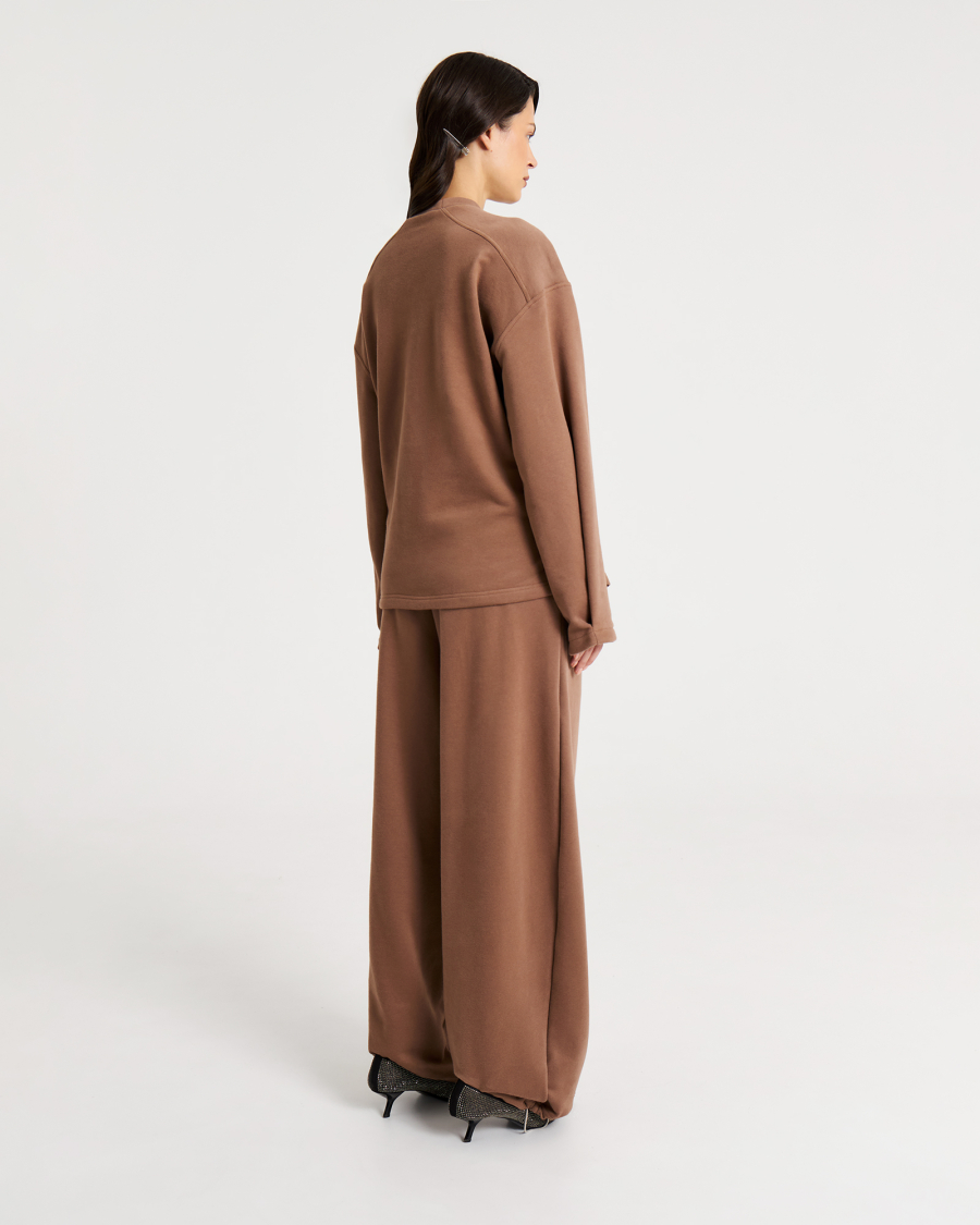 Брюки с эффектом велюра NUT Anmuse, цвет: коричневый,  купить онлайн