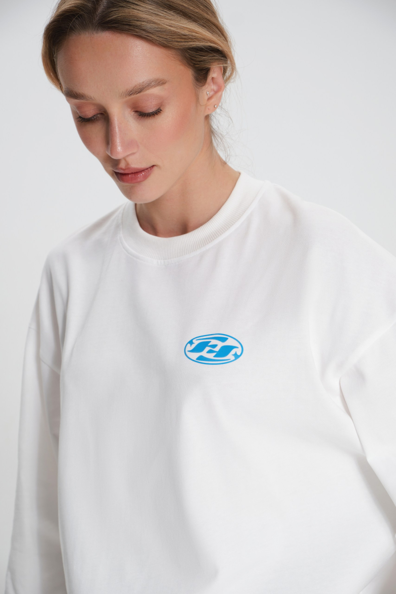 Лонгслив с принтом Forchil, цвет: белый,  купить онлайн