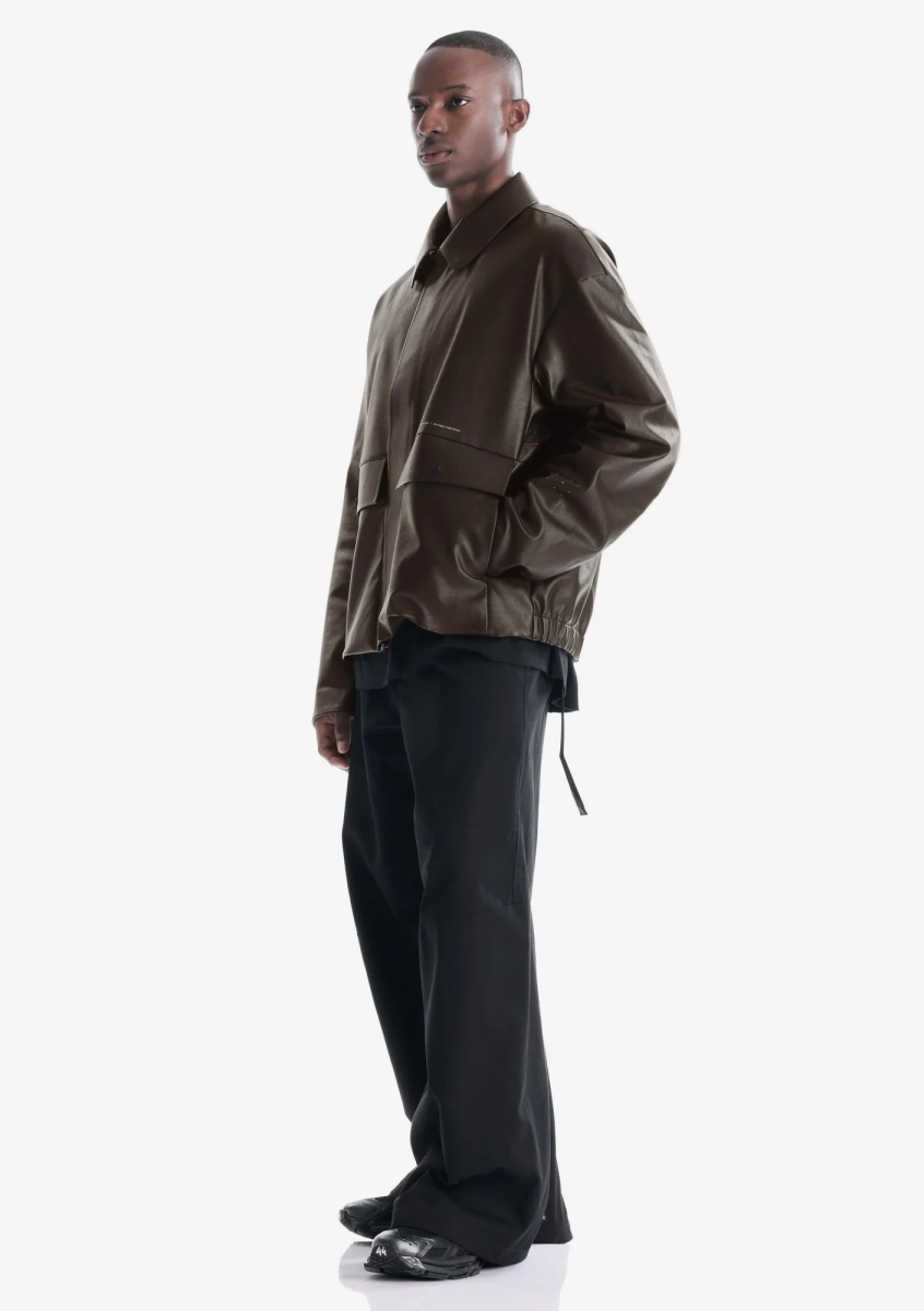 Куртка из экокожи KRAKATAU, цвет: коричневый, Qm566-7 купить онлайн