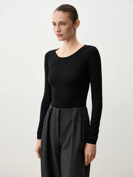 Боди из шерсти мериноса ANNA PEKUN, цвет: Черный, 32.1333.900 купить онлайн