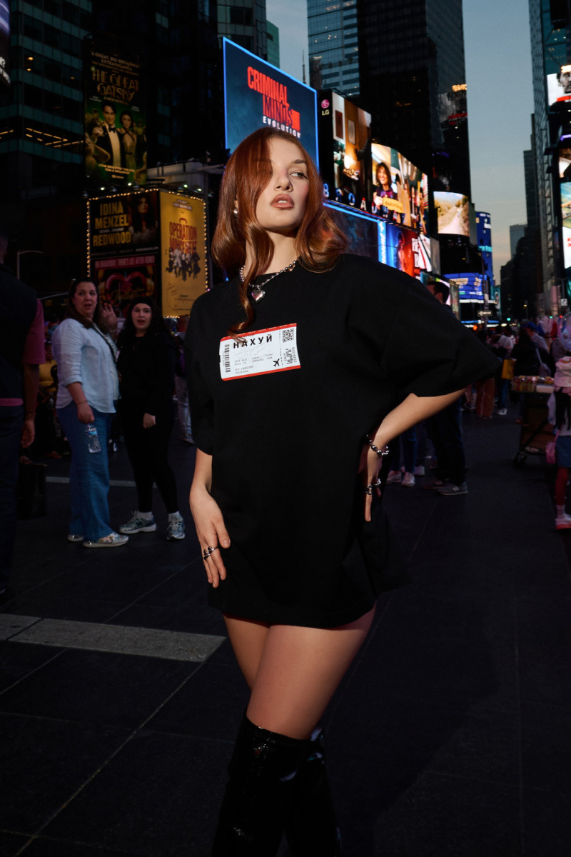 Футболка оверсайз с принтом SODAMODA, цвет: Черный, 12259 купить онлайн