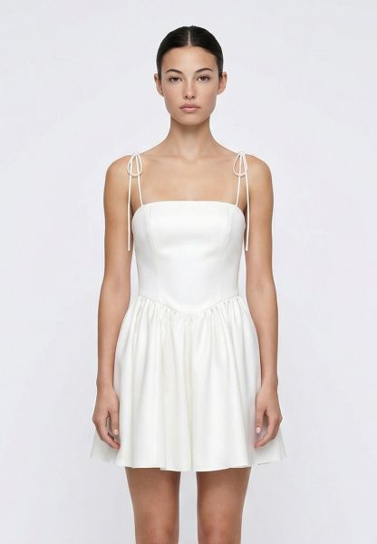 Платье мини с завязками-бантиками REFERT, цвет: молочный, 08-4031/1-2511 купить онлайн