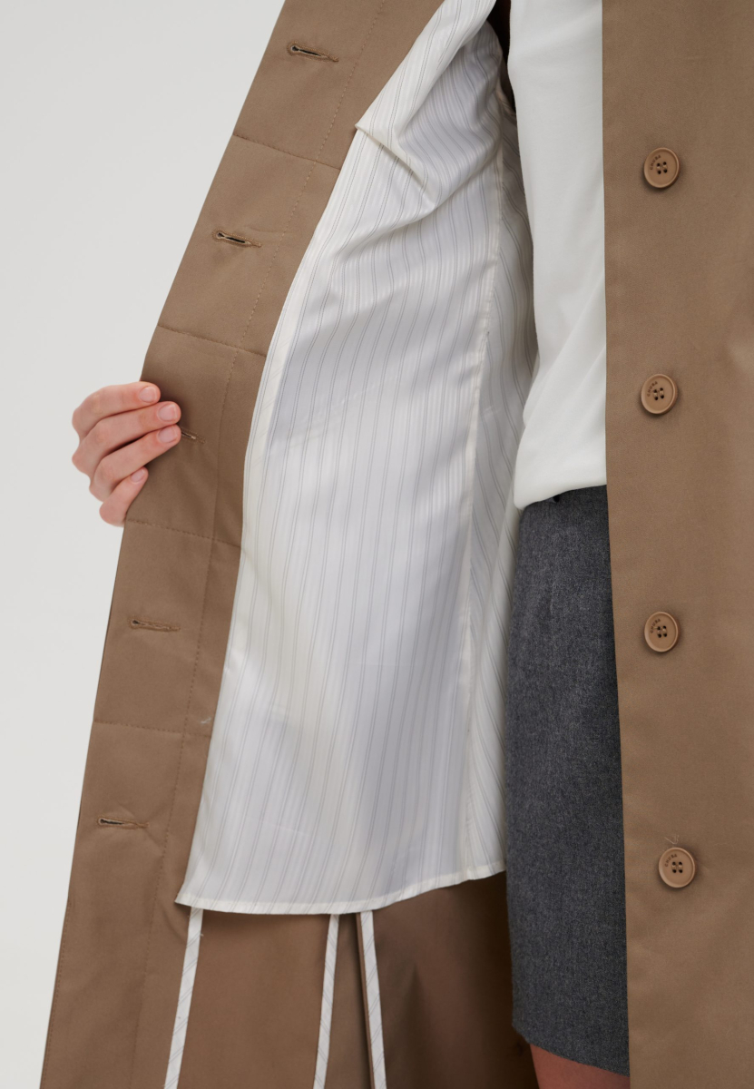 Тренч со съемным кейпом CHUBA, цвет: Тауп, НФ-00001005 купить онлайн