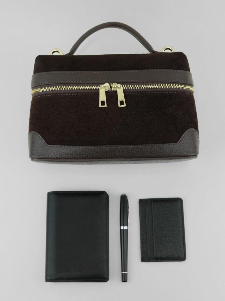 Сумка JENNA MEDIUM brand salad, цвет: stacey suede marron J-704-PHR 7882 купить онлайн