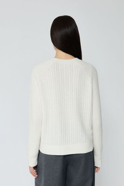 Джемпер в косы из смесового кашемира AROUND, цвет: молочный, 2111_83C13 купить онлайн