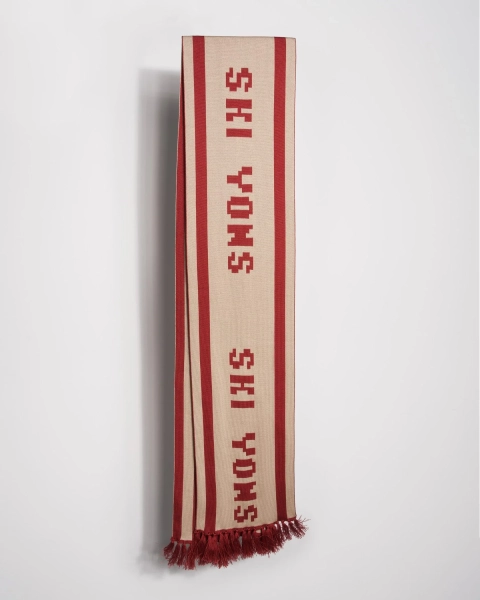 Шарф SKI YONS YONS, цвет: бежевый/красный YO-749 купить онлайн