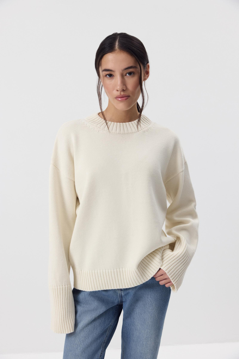 Джемпер из мериносовой шерсти с круглым вырезом