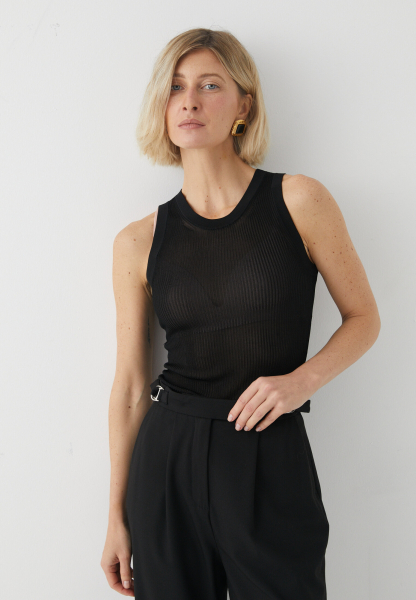 Топ-майка из вискозы Marou, цвет: Черный, Mar3_2526 купить онлайн