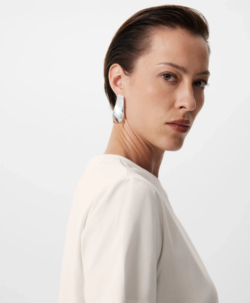 Футболка прямой свободной формы GLVR, цвет: молочный, 225G33GAC1201 купить онлайн