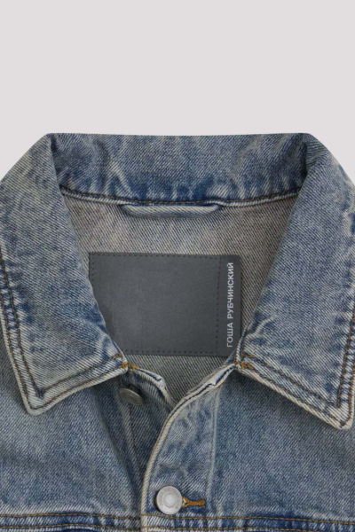 Джинсовая куртка ГОША РУБЧИНСКИЙ, цвет: голубой, DJT_0101_medium_overdyed купить онлайн